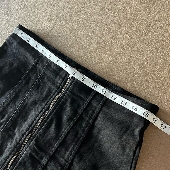 Free People We The Free Layla Zip-Front Denim Miniskirt- Black- 8 - Picture 11 of 13